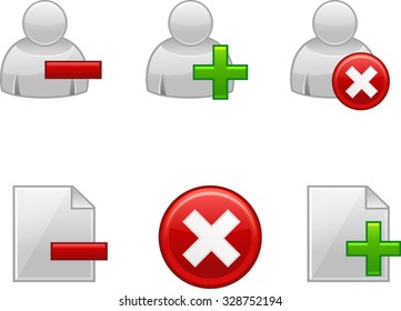Website red and green Icons