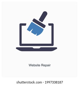 Website Repair or Management Icon Concept 