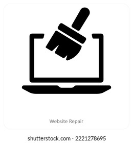 Website Repair And Site Icon Concept