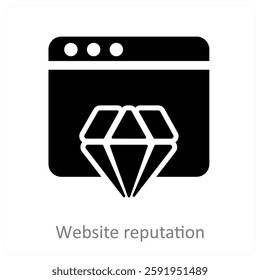 Website Reputation and website icon concept