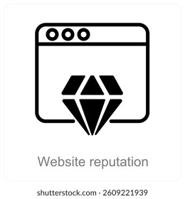 Website Reputation and website icon concept