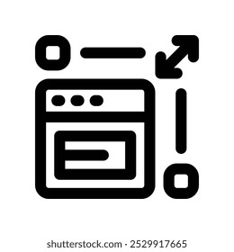 website responsive icon. vector line icon for your website, mobile, presentation, and logo design.