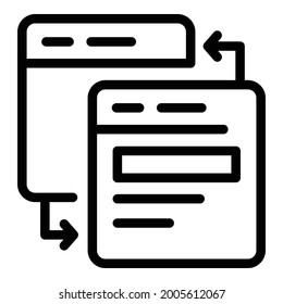 Website-Wiederherstellungssymbol. Umfassende Website-Wiederherstellung, Vektorsymbol für Webdesign einzeln auf weißem Hintergrund