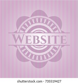 Website retro pink emblem