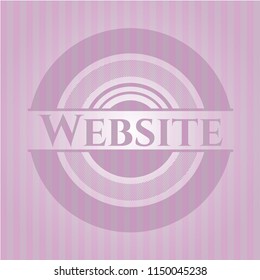 Website retro style pink emblem
