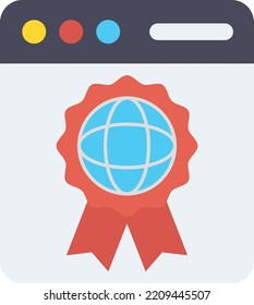 Website reward Vector icon which is suitable for commercial work and easily modify or edit it

