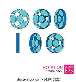 Website rotating icon set of frames for animation