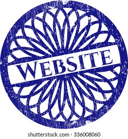 Website rubber seal with grunge texture
