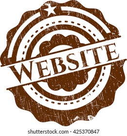 Website rubber seal with grunge texture