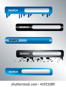 Website search boxes vector