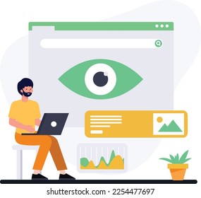 Website Search Engine Optimization Concept with people
