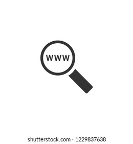 Website search. Icon Flat