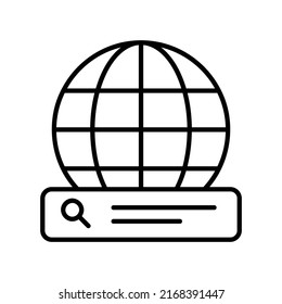Website search icon with line style