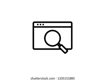 Website search Icon Outline Vector