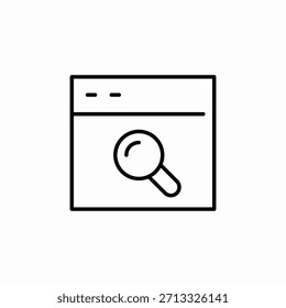 Website-Suchsymbol, Zeichen Vektor