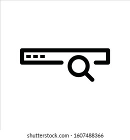 Website search vector icon. Site search flat sign design. Web site loupe search symbol pictogram.