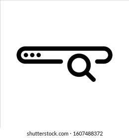 Website search vector icon. Site search flat sign design. Web site loupe search symbol pictogram.