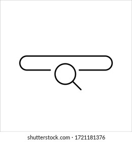 Website-Suche, Vektorsymbol. Website-Suche flach Zeichen Design. Piktogramm für das Suchsymbol auf der Website
