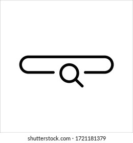 Website search vector icon. Site search flat sign design. Web site loupe search symbol pictogram
