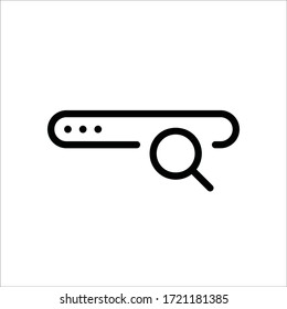 Website search vector icon. Site search flat sign design. Web site loupe search symbol pictogram