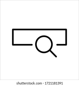 Website search vector icon. Site search flat sign design. Web site loupe search symbol pictogram