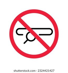 Website search vector icon. Site search flat sign design. Web site loupe search symbol pictogram. Forbidden Prohibited Warning, caution, attention, restriction label danger.