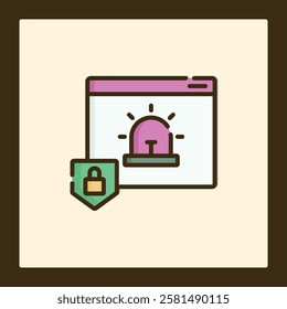 Website Security Alert Icon: Urgent Notification