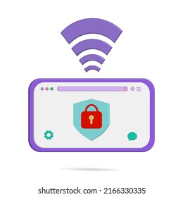 Website security is blocked, there are search, chat and settings buttons