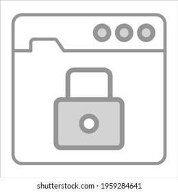website security icon modern illustration