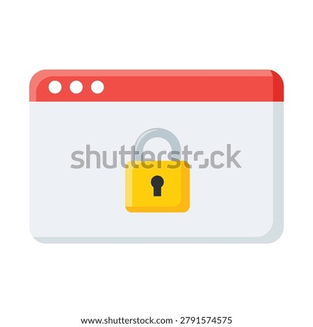 Website Security Lock Illustration Featuring Cyber Protection Privacy Authentication Data Safety and Secure Access Concept