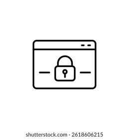 Website security padlock symbol showing secure internet connection