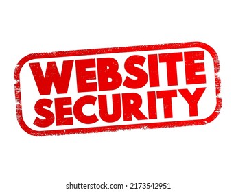 Website Security - the protection of websites and web applications from cybersecurity threats and vulnerabilities, text concept stamp