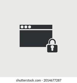 website security vector icon lock internet firewall