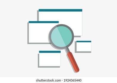 Website SEO, search engine optimization, analysis and process flat vector concept