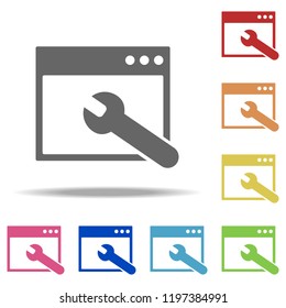 website services icon. Elements of Seo & Development in multi colored icons. Simple icon for websites, web design, mobile app, info graphics