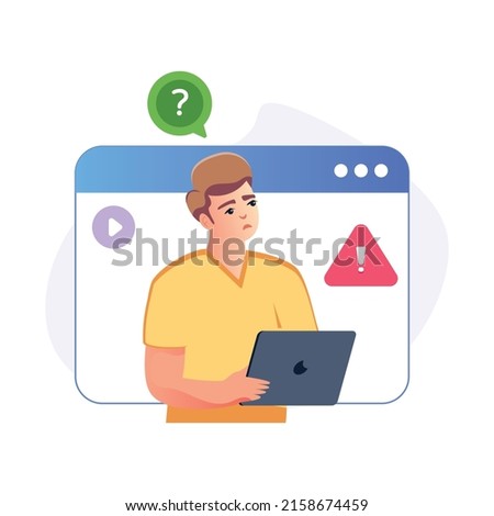A website setting flat vector illustration 

