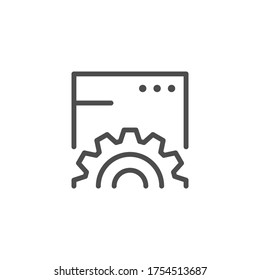 Website setting line outline icon