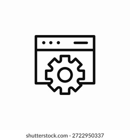 configurações do site ícone da engrenagem sinal vetor