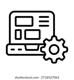 Website-Einstellungen Icon-Element für Design