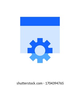 Website settings icon on white background