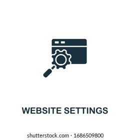 Website Settings icon from seo collection. Simple line Website Settings icon for templates, web design and infographics