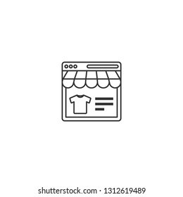 Website shopping. Online shopping isolated icon. - VECTOR