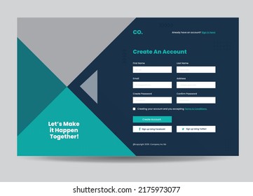 Website Signup Form or Web Registration Form Design | Site Overlay Design