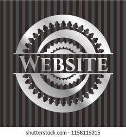 Website silvery badge or emblem