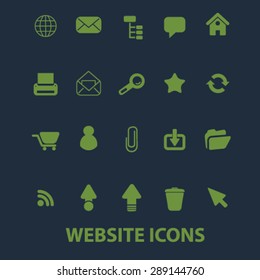 site, ícones isolados do site, ilustrações, vetor
