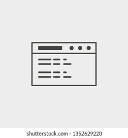 Website, site, outline, icon. Web Development Vector Icon. Element of simple symbol for websites, web design, mobile app, infographics. Line symbol for website design