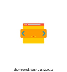 Website slider icon flat element. Vector illustration of website slider icon flat isolated on clean background for your web mobile app logo design.