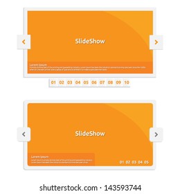 Website Slideshow template | vector paper design | paper and silver look | white color