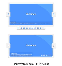 Website Slideshow Template | Vector Paper Design | Paper And Silver Look | White Color