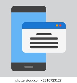Website smartphone flat icon, use for website mobile app presentation